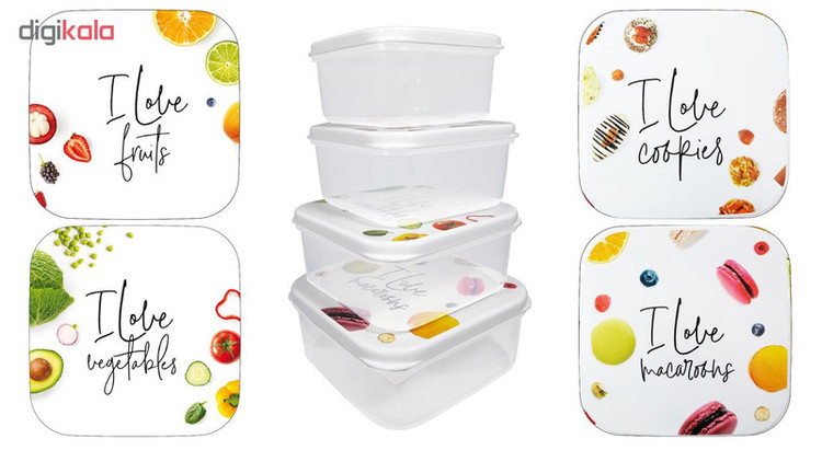ظرف نگهدارنده هوبی لایف مدل Fun Box مجموعه 4 عددی