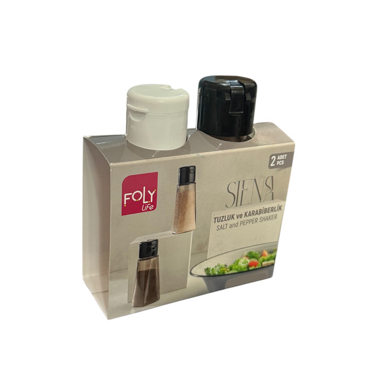 نمک پاش و فلفل پاش فولی لایف مدل Siena کد BNM-9912 بسته دو عددی